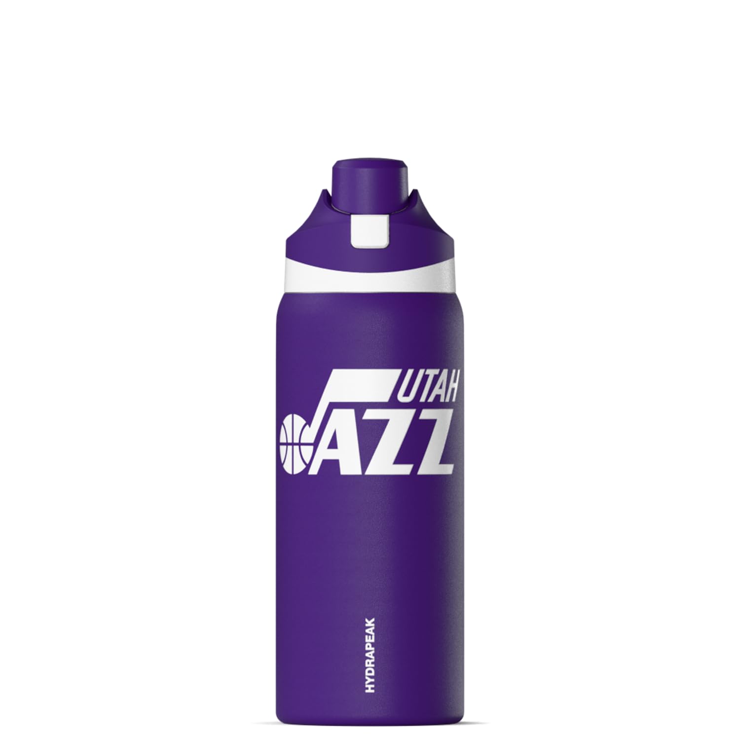 Hydrapeak Officially Licensed NBA Utah Jazz Oasis 32oz Insulated Water Bottle with Push Button Chug Lid & Handle, Leakproof Stainless Steel Sports Bottle for Gym, Travel & Game Day — image 1