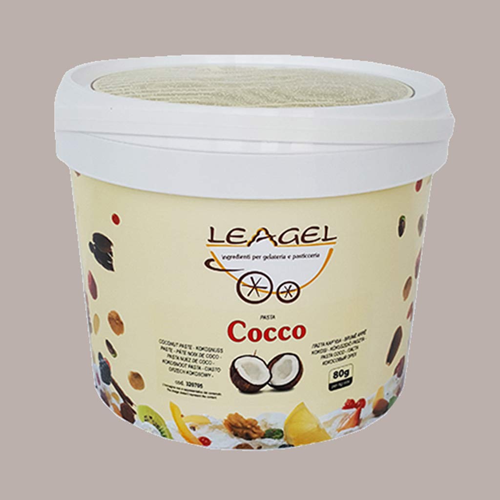 Leagel Pasta Concentrata Cocco Basso Dosaggio per Gelato alla Frutta | 3,5 Kg