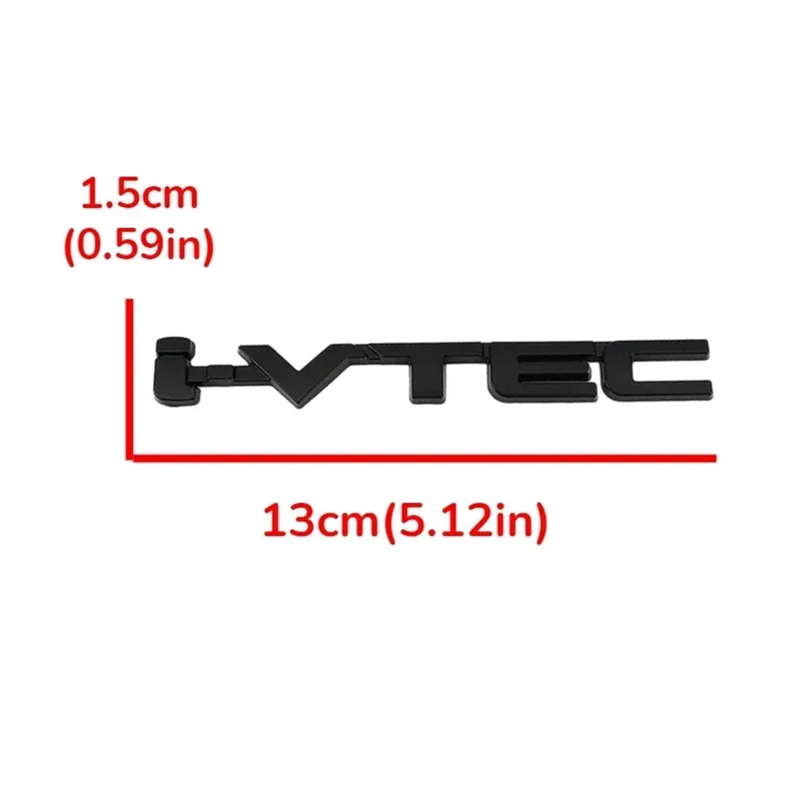 Adesivo per auto 3D in metallo con emblema VTEC, adesivo distintivo, accessorio per lo styling (Argento B)
