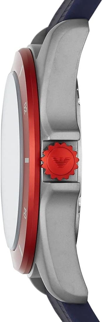 Emporio Armani Mens Analogue Quartz Watch with Silicone Strap AR11217