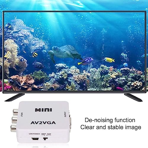 Image of NEXSA RCA AV to VGA Audio Video Converter with USB Cable | Bridges older RCA video devices to computer monitors. Delivers crisp 1080p output quality with advanced image denoising