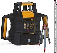 Vista 3 de NWI NRL900-RK - Láser rotativo, trípode resistente y varilla de grado (aluminio varilla de 9 pies en décimas)