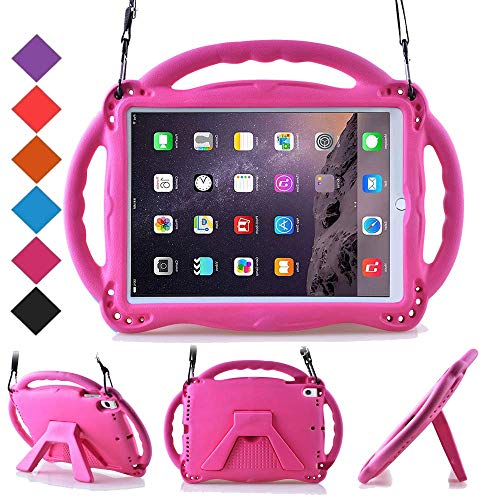 BMOUO Kids Case for New iPad 9.7 inch 2017/2018 - Shoulder Strap Shockproof