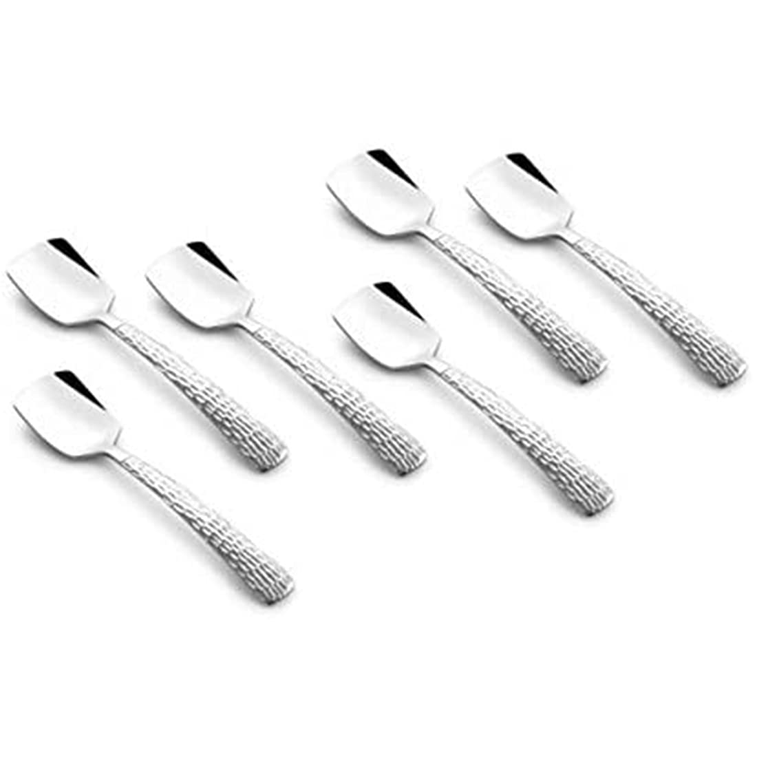 FnS Madrid Ice Cream Spoon Set - 6 Piece Stainless Steel -1
