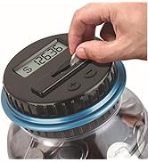 Clear Digital Piggy Bank Coin Savings Counter LCD Counting Money Jar Change Gift LM6