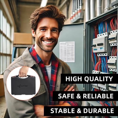 Miniatura 7 de Kf Cptec Juego De 9 Piezas Crimpadora -Alicates Con Mordazas Cambiables Para Engarzar Para Cables Eléctricos,Termorretráctiles,No Aislados,De Nylon,Conector Solares,Terminales Férula,Dupont