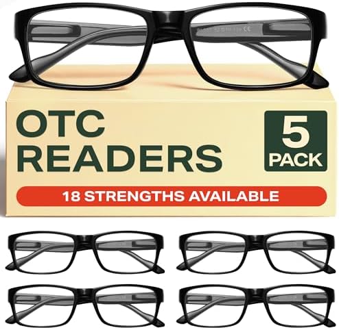 Gaoye Professional Reading Glasses for All Day - Computer Readers with Blue Light Protection - Value Pack