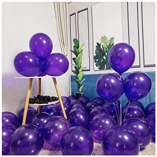 Image of 300 Pack Dark Purple Balloons 12 inch Dark Purple Latex Party Balloon Bulk for Various Party Events Decorations