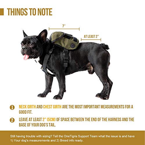 OneTigris Eureka Hunderucksack, Kleiner Hundebackpack mit Kotbeutelspender zum täglichen Wandern für kleine Hunde