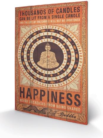 Pyramid International Thousands of Candles Wood Print, Multi-Colour, 40 x 59 cm