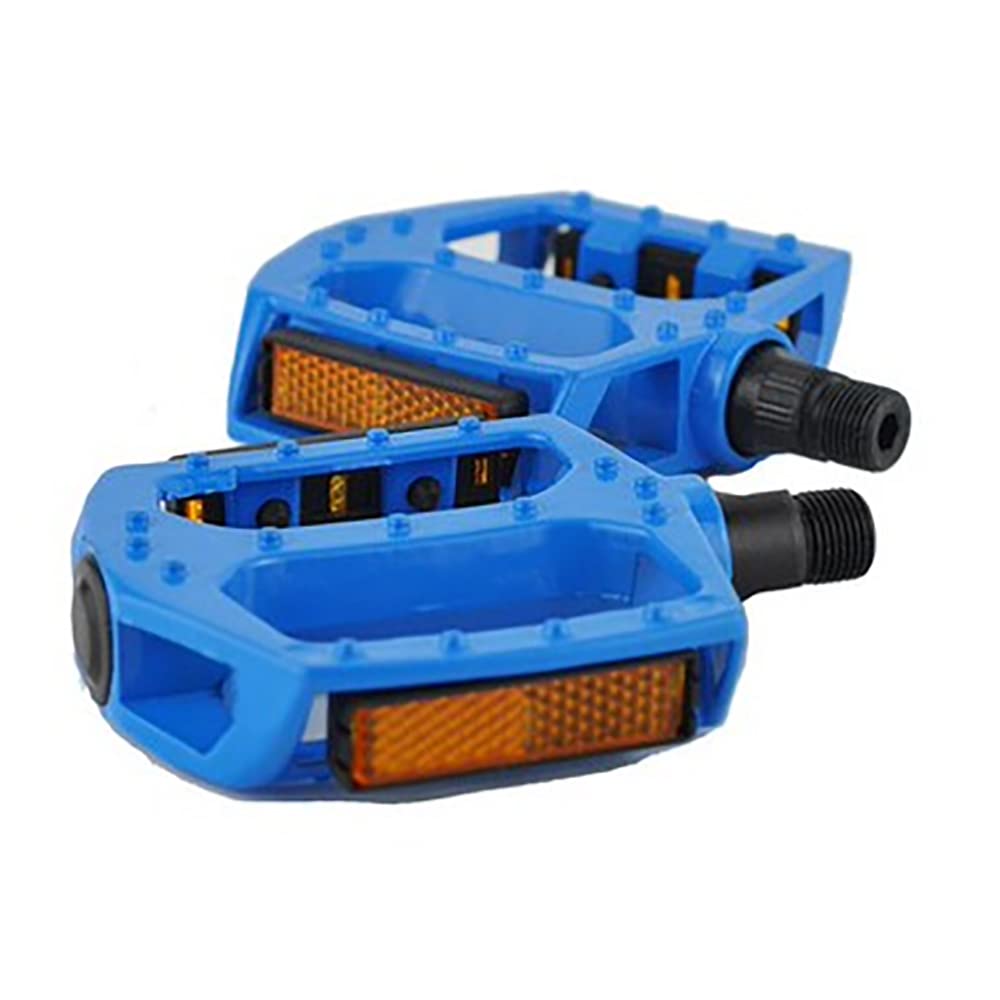 BlueSunshine Bike Pedals Set 9/16" for Mountain Bike, Aluminium Alloy Bearing Platform Pedals for BMX MTB Road Bicycle. Lightweight but Strong and Durable Alloy Flat Platform Pedals