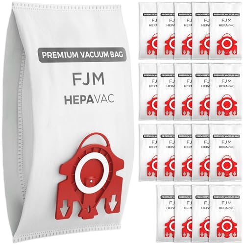 FJM Vacuum Cleaner Bags for Miele - 20 Pack - HEPA...