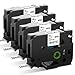Produktbild COLORWING Kompatible für Brother P-Touch 18mm bänder TZe-241 TZ-241 0,7 White Laminated Tape Cassette für Ptouch PT-D400/VP P710bt D600 D450 P700 1830, Schwarz auf Weiß Schriftband, 4er