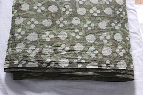 Tkanina bawełniana z nadrukiem blokowym, ręcznie drukowana, indyjska tkanina, miękka tkanina bawełniana firmy The Yard, Jaipuri Kurti Print materiał na szale, letnią sukienkę (10