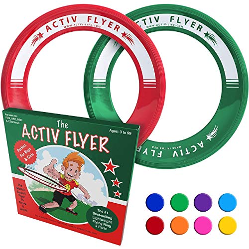 Activ Life - Anillos voladores para niños (2 unidades), color azul marino y verde azulado