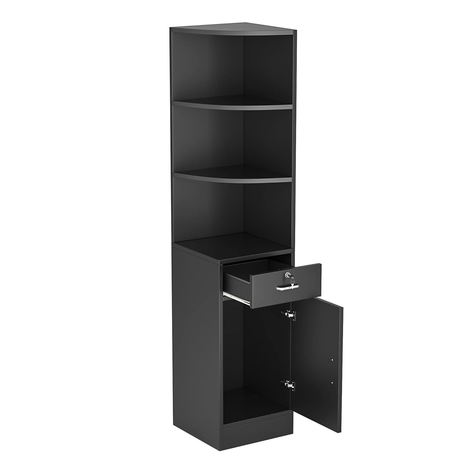 Paddie Corner Hair Salon Station, Wall Mount Salon Storage Hair Stylist Equipment Set w/Lockable Drawers/Storage Cabinet : Beauty & Personal Care