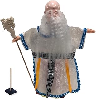 A-ONE Handicraft Longevity God Happiness Palmar Hand Puppet Show, The Old Man of The South Pole Traditional Fairy Tales for Collectibles Home Decoration U02
