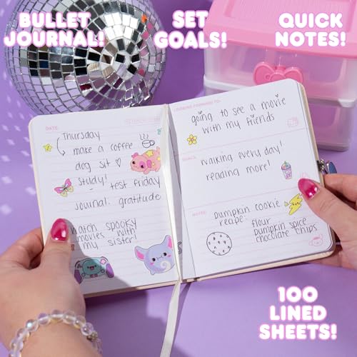horizon group usa hello kitty magnetic journal 100 sheet notebook with magnetic closure school supplies kawaii stationary desk accessories