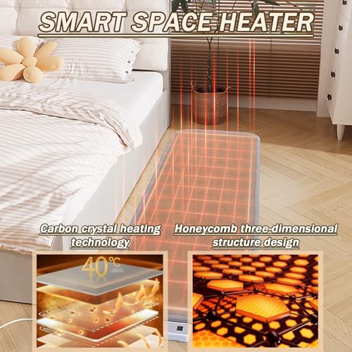 Chauffage d'appoint intelligent réglable avec tapis de sol électrique - 6