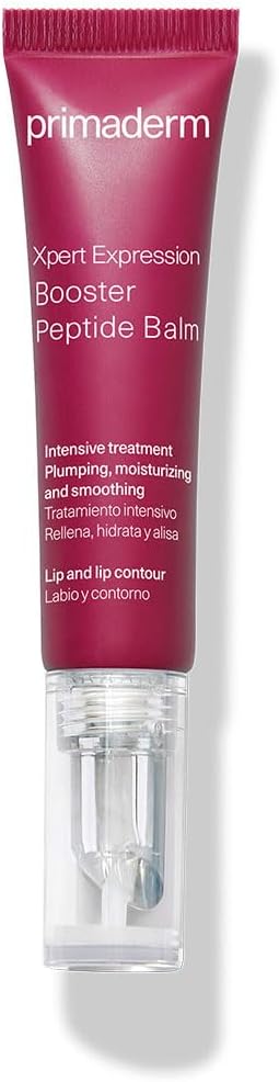 PRIMADERM – XPERT Expression Booster Peptide Balm 10 ml | Bálsamo voluminizador y rellenador de labios | Suaviza arrugas del contorno | Estimula ácido hialurónico | Hidratación intensa y firmeza