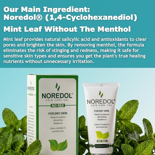 Noredol® Skin Renewal Serum with Green Tea Extract | Daily Redness Stabilizer for Reactive, Redness-Prone Skin | Fragrance-Free, Lightweight Gel | Post-Procedure Calming Care