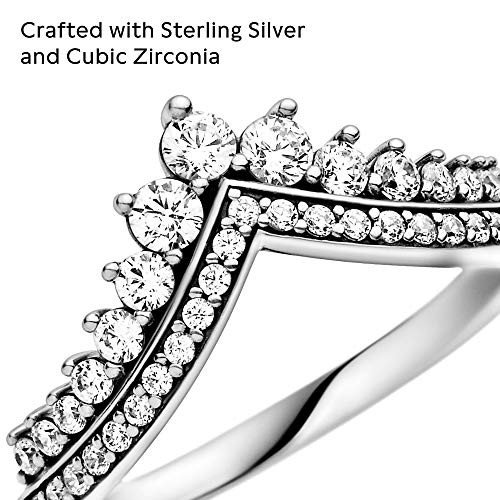 Pandora Jewelry Princess Wish Cubic Zirconia Ring In Sterling Silver, Size 6, No Box #TOP3