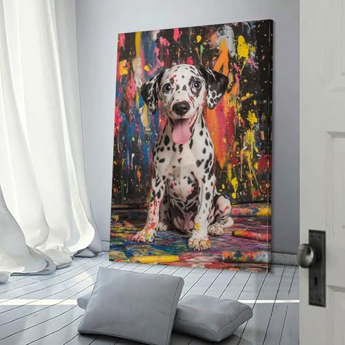 Peinture dalmatien sur toile 40x60cm impression HD affiche murale - 3
