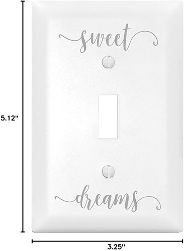 Miniatura 2 de DEXSA Sweet Dreams Let Your Light Shine - Cubierta para interruptor de luz individual  Fabricado en los Estados Unidos