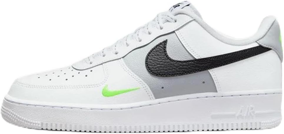 air force 1 07 trainers pure platinum black green strike