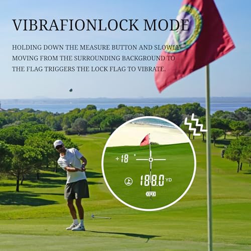 Image of 7 in 1 Golf Laser Rangefinder 6X Magnification with Slope Switch Built-in Magnet, Flag Lock Vibration, USB-C Rechargeable