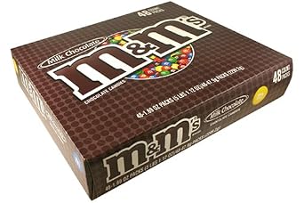 M&Ms Milk Chocolate Candy Singles Size 1.74 Ounce, 48 Count