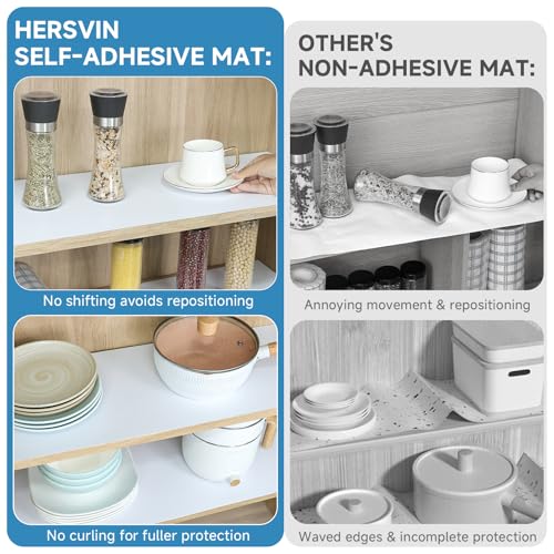 Forro de armario de cocina Hersvin lavable y autoadhesivo para proteger muebles 4