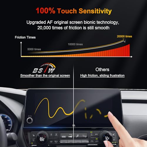 BSTW for 2025 Toyota Grand Highlander Screen Protector for 2024-2026 Toyota Grand Highlander Hybrid XLE/Limited/Platinum 12.3" Accessories Tempered Glass Protective Film by BSTW - Image 5