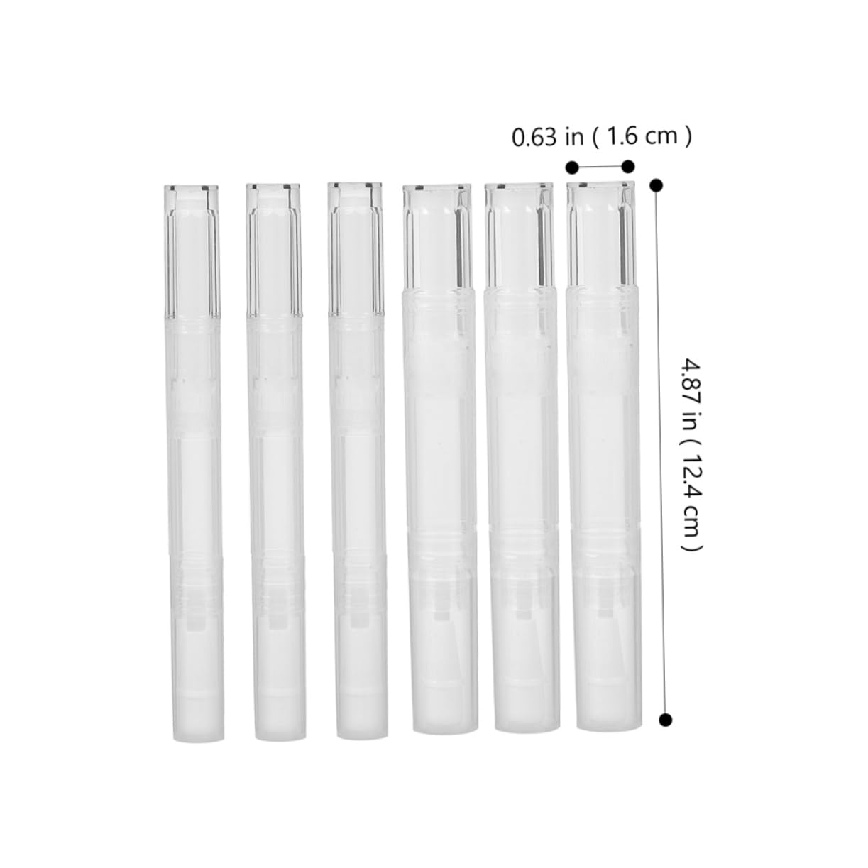 5sets Empty Nail Oil Pens Nail Gloss Pens Cuticle Mini Lip Oil Tubes 12pcs*5