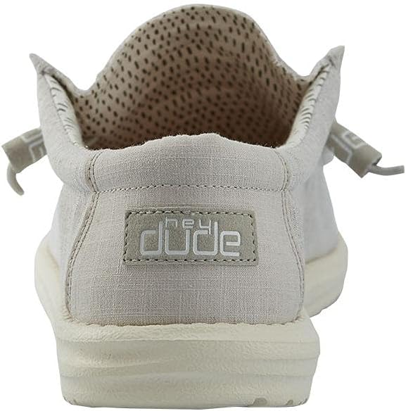 Hey Dude Men's Wally Chambray | Men's Loafers | Men's Slip On Shoes | Comfortable & Light-Weight 8 Chambray Grey