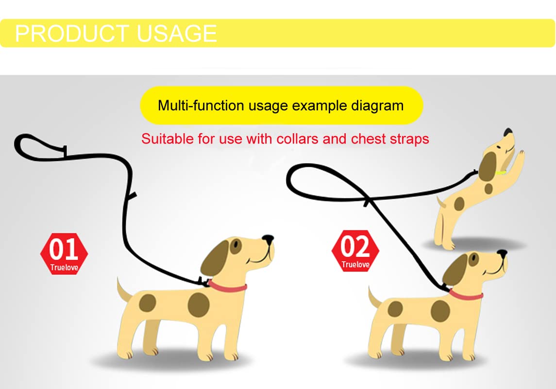 WINHYEPET True Love 7 en 1 Laisse de Dressage pour Chien réglable multifonctionnelle Mains Libres Laisse de Dressage pour Animaux de Compagnie en Nylon réfléchissant Confortable Laisse TLL2411