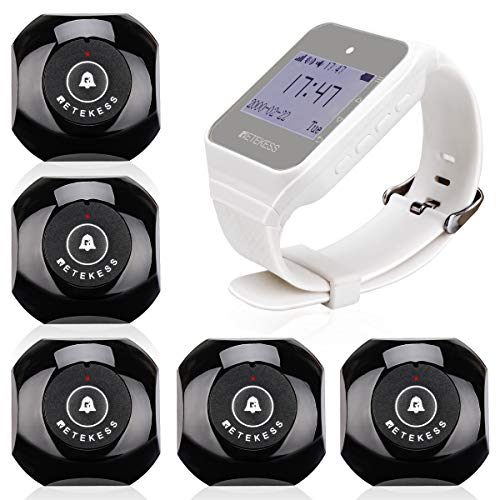 Retekess TD108 Pager System Vibration Buzzer English Spanish Italian Restaurant Pagers Calling System
