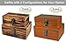 ICEFIRE 2 Sets Jewelry Box,Wooden Storage Box, Handcraft Wood Box Kit,Case Cabinet Container with Lock and Keys Latch Rustic Style for Keepsake,Photo,Trinket,Letter,Document Organizer (Retro Yellow)