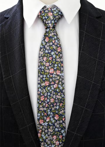 Image of Barry.Wang Men 6PCS Tie Silk Gift Necktie Clip Woven Tie Sets Party | Men Tie Classic Silk Gift Necktie With Tie Clip Jacquard Woven Neck Ties 6PCS Formal Wedding