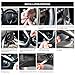 AUTOXBERT 38cm/15 Inch Suede Leather Non-Slip Steering Wheel Cover DIY Hand Sewing Cowhide Leather Skidproof Car Protector with Needle Thread