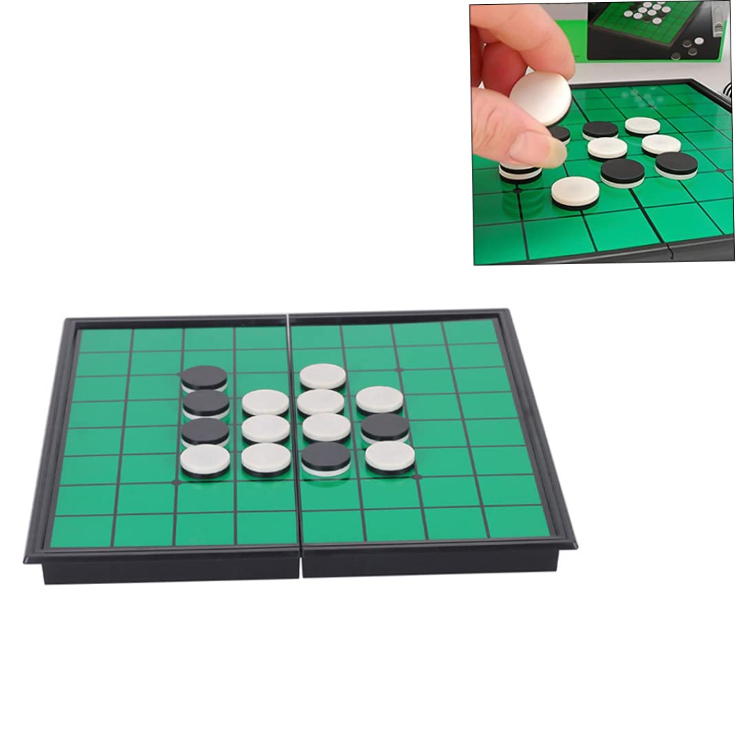 Othello Juego de mesa plegable portátil Othello Reversi Othello Juego de mesa de estrategia Green Othello Game Folding Reversi Othello Board Reversi Othello Juego de mesa de estrategia Portable Revers