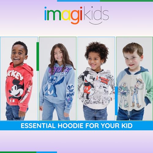 Disney Toy Story Mickey Mouse Lilo & Stitch Fleece Zip Up Hoodie Toddler to Big Kid Sizes (2T - 18-20)3
