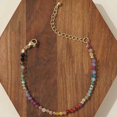 7 Chakra Healing Crstay Beaded Adjustable Bracelets for Women Dainty Energy Stone Beads Friendship Bracelet,Handmade Fashion Chamm Jewelry Gifts 5