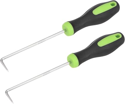 uxcell 90 Degree Pick Hook 6.69" Puller Remover Removal Tool for Oil Seal/O-rings, Gasket, Hose 2Pcs