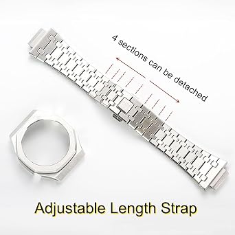 GA2100 ステンレススチール腕時計バンドケース Modキット 釘のない滑らかなベゼル メタルストラップアクセサリー カシオ メンズ G-Shock GA2100/GA-2110 腕時計に対応