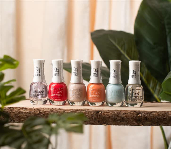 Miniatura 2 de Entity Juego de esmalte de uñas limpio, paquete de 4 esmaltes de uñas combinado con capa superior y base, juego de esmalte de uñas vegano y libre de