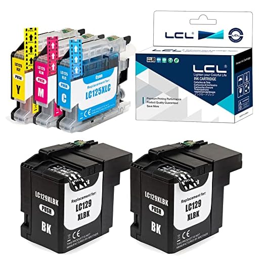 LCL Kompatibel bläckpatron LC129XL LC125XL LC129XLBK LC125XLC LC125XLM LC125XLY (5-Pack 2Svart 1Cyan 1Magenta 1Gul) ersättning för Brother MFC-J6520DW J6720DW J6920DW