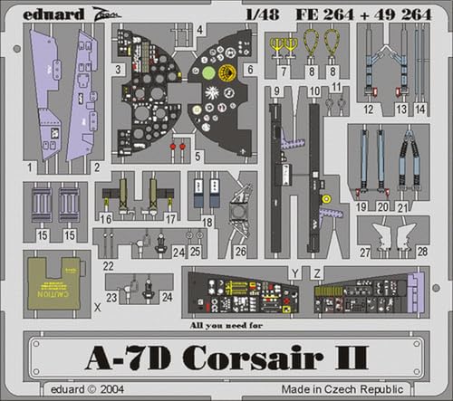 Eduard fe264 Corsair II corriger le manque de détails des maquettes A-7D en plastique