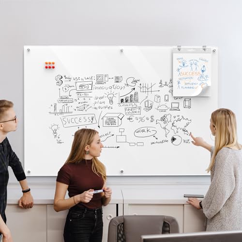 MaxGear 60" x 40" Glass Whiteboard Wall Mounted for Office Home Classroom by MaxGear - Used condition - Image 7