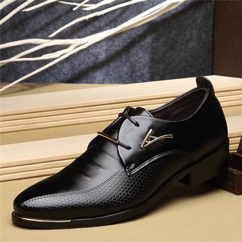 Men's Leather Lace-up Wedding Business Formal Dress Wingtips Brogue Shoes Oxfords Flats4